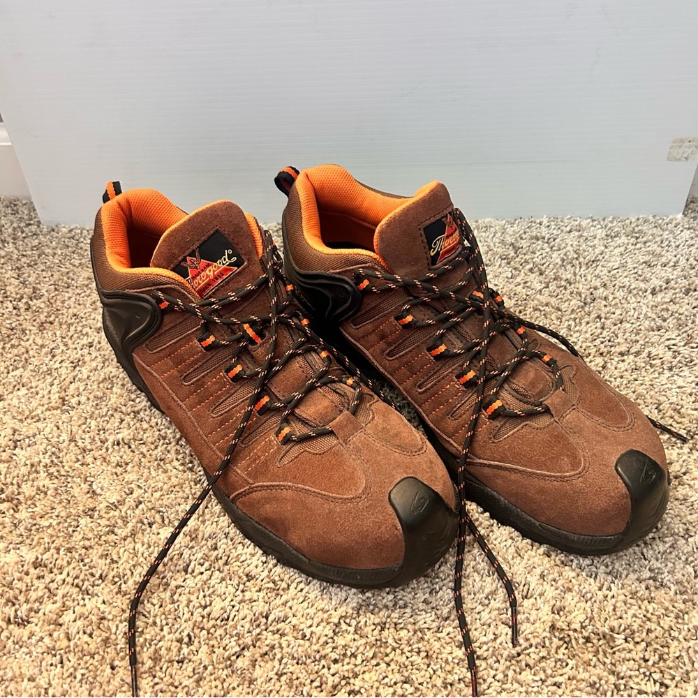 Thorogood Men’s Safety System Work Boot Shoe Brown/orange 13 NEW